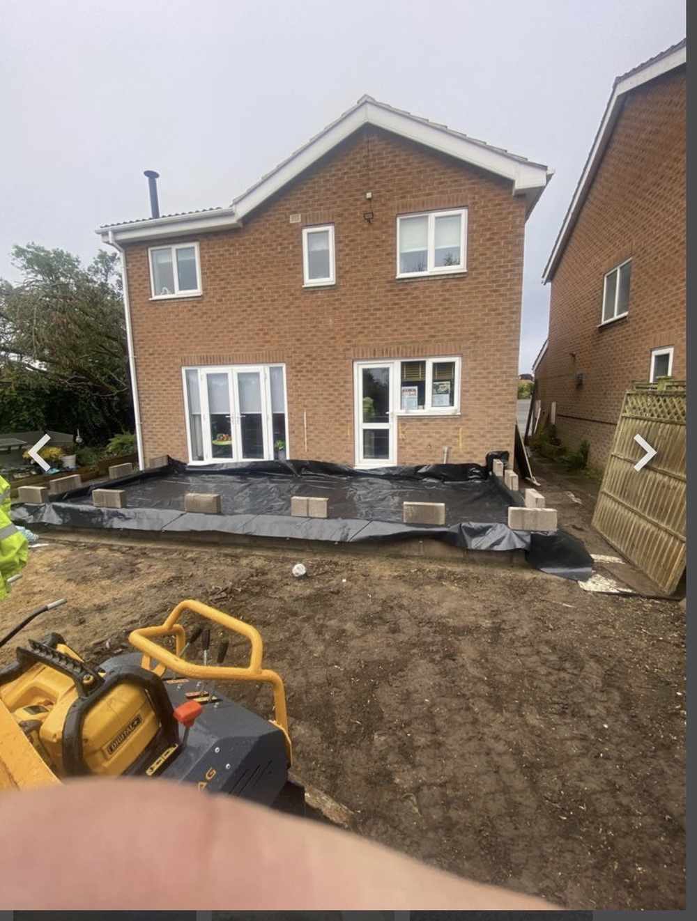 Kitchen and dining room extension groundworks Tollerton York - RW Builders